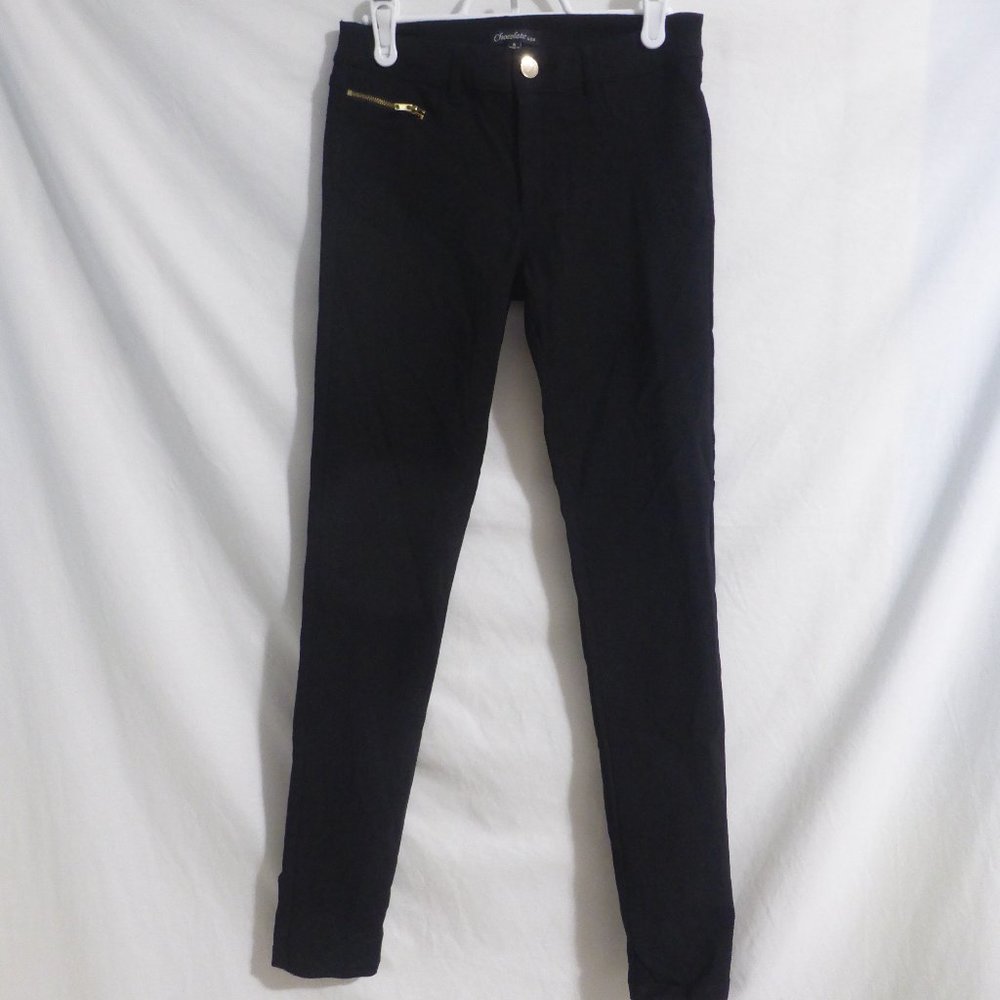 CHOCOLATE USA, stretchable chocolate black denim, size small, BNWOT